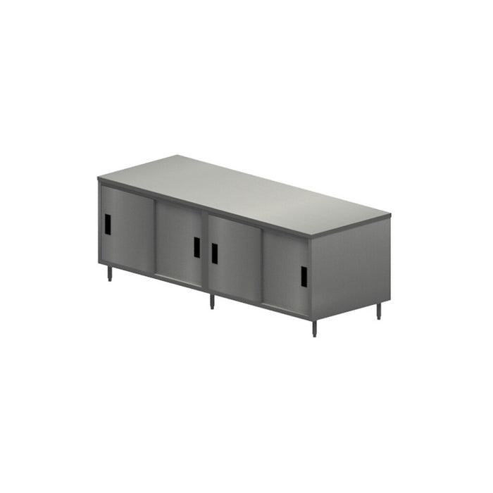 BK Resources CST-36120S 36" x 120" Stainless Steel Cabinet Base Chef Table