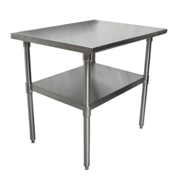 BK Resources CTT-3030 16 Gauge Stainless Steel Work Table With Galvanized Undershelf 30" W x 30" D