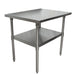 BK Resources CTT-3030 16 Gauge Stainless Steel Work Table With Galvanized Undershelf 30" W x 30" D