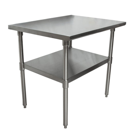 BK Resources CVT-3024 16 Gauge Stainless Steel Work Table With Stainless Steel Shelf 30" W x 24" D
