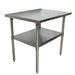 BK Resources CVT-3030 16 Gauge Stainless Steel Work Table With Stainless Steel Shelf 30" W x 30" D