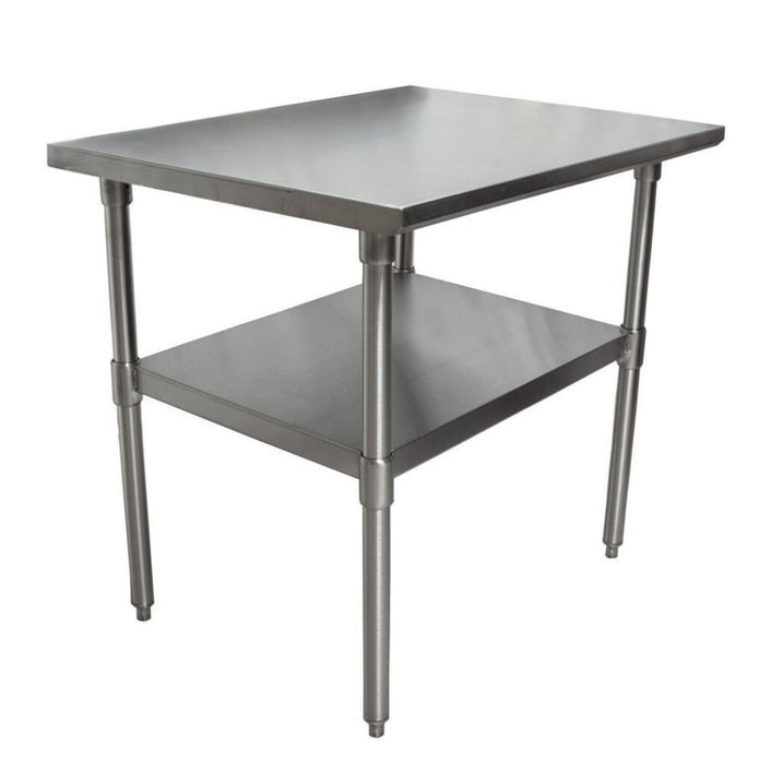 BK Resources CVT-3624 16 Gauge Stainless Steel Work Table With Stainless Steel Shelf 36" W x 24" D