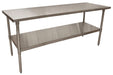 BK Resources CVT-7230 16 Gauge Stainless Steel Work Table With Stainless Steel Shelf 72" W x 30" D