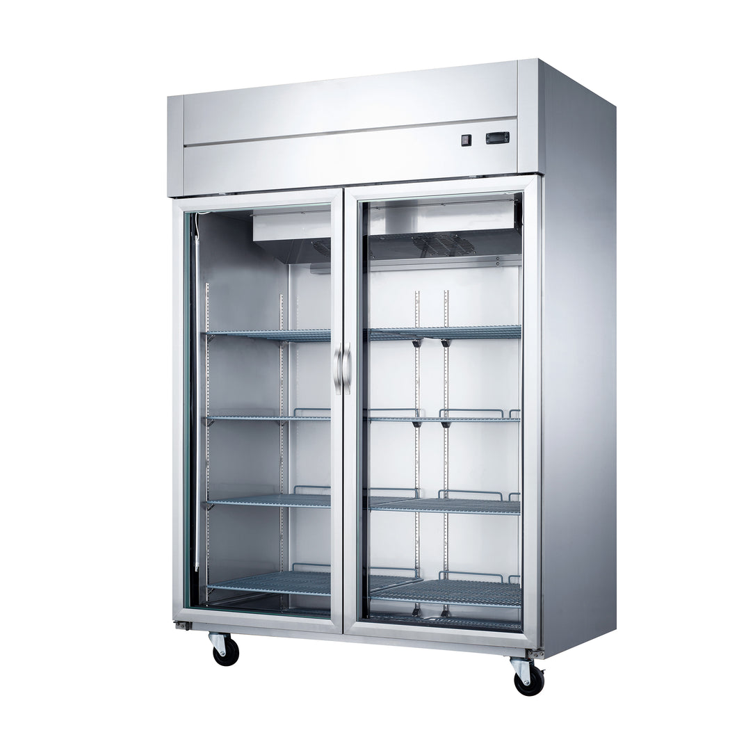 Dukers D55ARGS2 Two Glass Door Commercial Refrigerator Merchandiser — The Restaurant Warehouse
