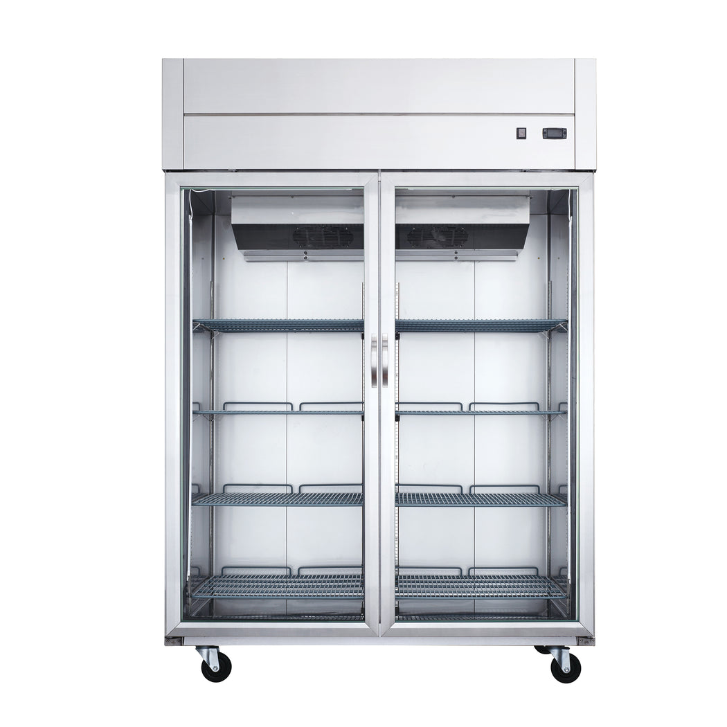Dukers D55ARGS2 Two Glass Door Commercial Refrigerator Merchandiser — The Restaurant Warehouse