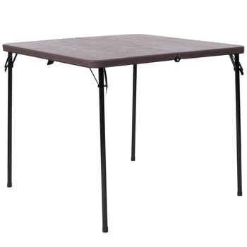 34SQ Brown Plastic Fold Table
