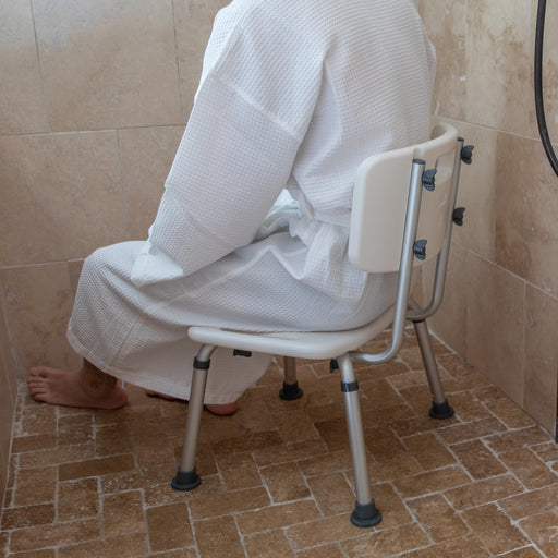 White U-Shaped Shower Chair