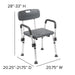 Gray Adjustable Bath Chair