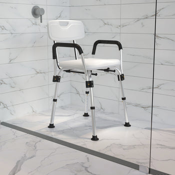 White Adjustable Bath Chair