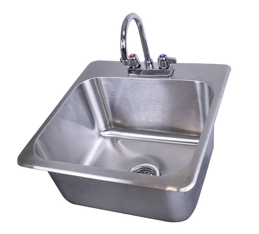 BK Resources DDI-18151024-P-G 1 Compartment Dropin Sink 18"x15"x10" w/ Faucet