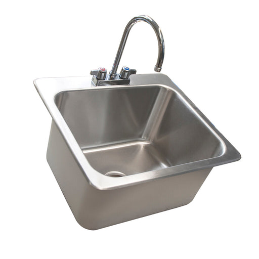 BK Resources DDI-20161224-P-G 1 Compartment Dropin Sink 20"x16"x12" w/ Faucet