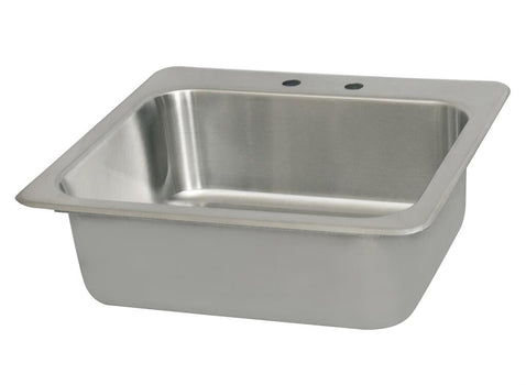 BK Resources DDI-2016824-P-G 1 Compartment Dropin Sink 20"x16"x8" w/Faucet