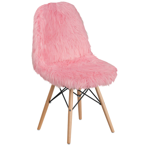 Light Pink Shaggy Chair