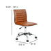 Brown Ribbed Task Office Chair