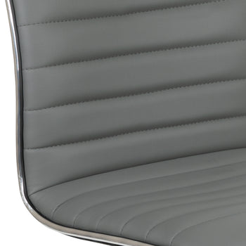 Gray Ribbed Task Office Chair