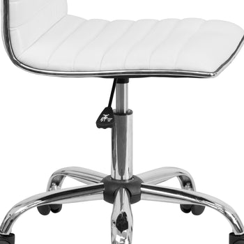White Low Back Task Chair