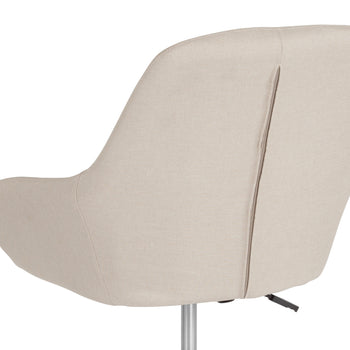 Beige Fabric Mid-Back Chair