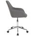Gray Leather Mid-Back Chair