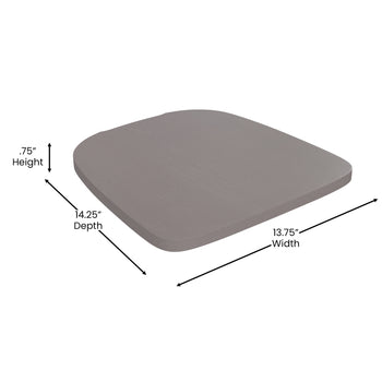 White Metal Stool-Gray Seat