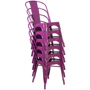 Purple Metal Chair