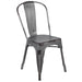 Distressed Silver Metal Chair