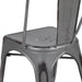 Distressed Silver Metal Chair