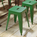 4 Pack Green Metal Stool