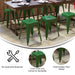 4 Pack Green Metal Stool