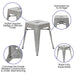 4 Pack Silver Metal Stool