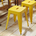 4 Pack Yellow Metal Stool