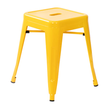 4 Pack Yellow Metal Stool