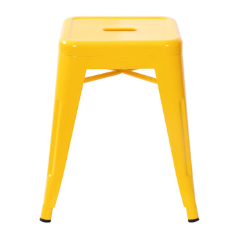 4 Pack Yellow Metal Stool