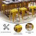 4 Pack Yellow Metal Stool