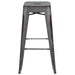 30"H Distressed Silver Stool