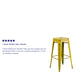 Distressed Yellow Metal Stool