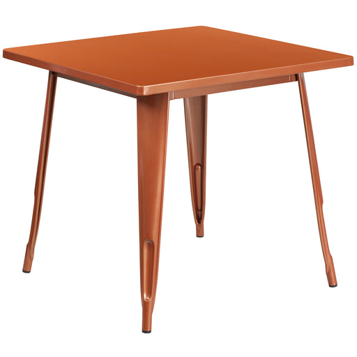 31.5SQ Copper Metal Table