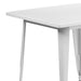 31.5SQ White Metal Table