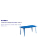 31.5x63 Blue Metal Table Set