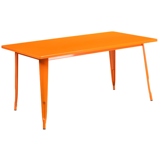31.5x63 Orange Metal Table