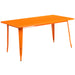 31.5x63 Orange Metal Table