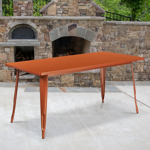 31.5x63 Copper Metal Table
