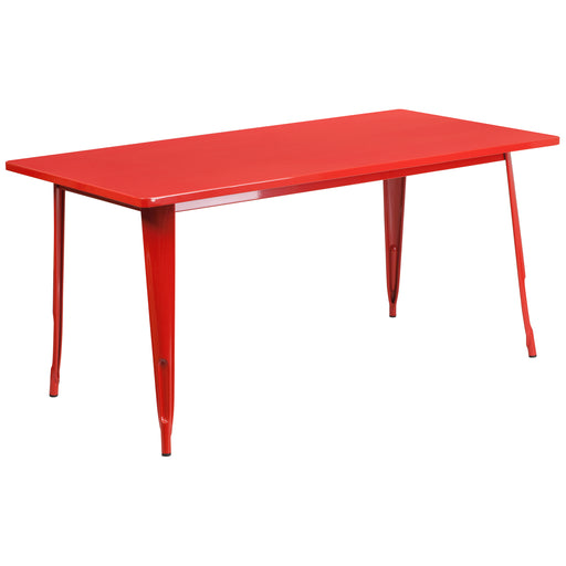 31.5x63 Red Metal Table