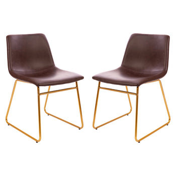 2Pk 18" Dk Brown Dining Chairs