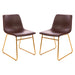2Pk 18" Dk Brown Dining Chairs