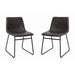 2Pk 18" Dk Gray Dining Chairs
