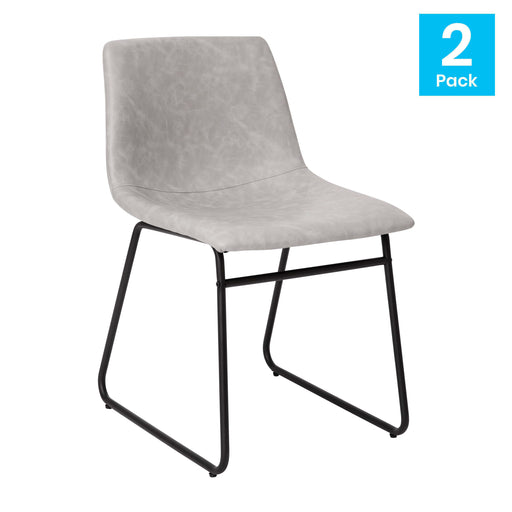 2Pk 18" Lt Gray Dining Chairs