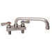 BK Resources EVO-4DM-12 Evolution 4" Deck Mount Stainless Steel Faucet, 12" Swing Spout