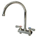 BK Resources EVO-4DM-8G Evolution 4" Deck Mount Stainless Steel Faucet, 8" Gooseneck Spout