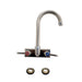 BK Resources EVO-4SM-4G Evolution 4" Splash Mount Stainless Steel Faucet 4.5 Gooseneck Spout