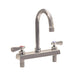 BK Resources EVO-8DM-4G Evolution 8" Deck Mount Stainless Steel Faucet, 4.5" Gooseneck Spout